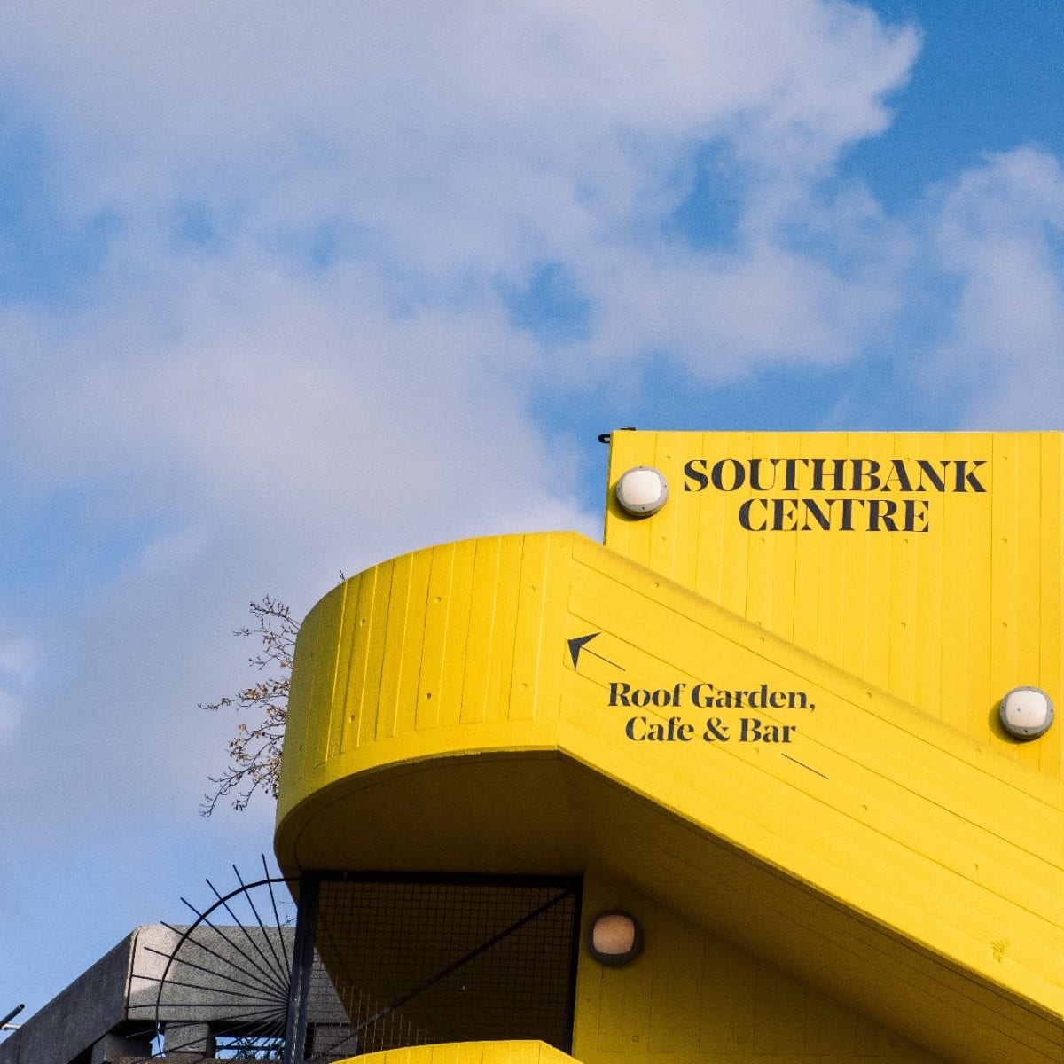A different view of the Soutbank Centre showing the yellow staircase of the famous building